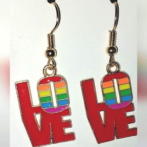 Super cute love rainbow earrings - Picture 7 of 7